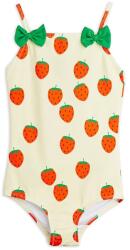 Mini Rodini egyrészes fürdőruha gyerek Strawberries - bézs 128-134