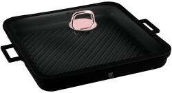 Berlinger Haus Grill serpenyő fedővel 34 cm négyszögletes márvány bevonat Black Rose Collection BH/7789 (BH/7789)