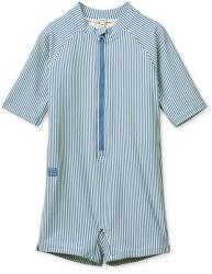 Liewood strand kezeslábas gyerek Max Seersucker Shortsleeve Swim Jumpsuit - kék 98