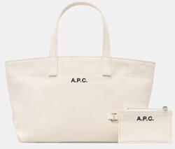 APC A. P. C. női pamut vászontáska LE DRUMMER TOILE SMALL - bézs Univerzális méret