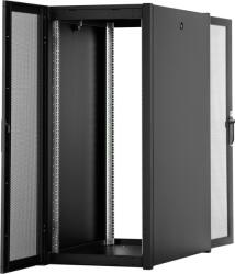 Hyperice Hyper Pro 19" 26U rack 600x1000 álló hálózati szekrény, perforált elülső ajtó, fekete, 1000kg (DN-51018-P-B) (DN-51018-P-B)