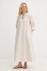 MM by Max Mara nyári ruha lenvászonnal MEMO - bézs 38
