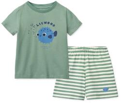 Liewood mindennapi szett gyerek pamut elasztánnal Ilford Placement Set - zöld 86-92