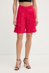 Twinset rövidnadrág női lenvászonnal - rózsaszín M