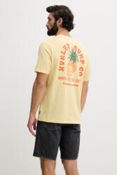Hurley t-shirt férfi pamut - sárga M
