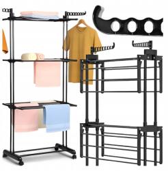 Sepio Ruhaszárító Álló Ruhaszárító Függőleges Kültéri Erkélyre (10SUSST151BLA) Ruhaszárító