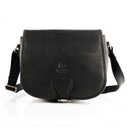 Paolo Peruzzi T-39-BL bőr válltáska, fekete, valódi bőr (T-39-BL)