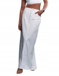 Missguided Fehér Maxi Egyenes Szoknya Hátul Kivágással M 1DF