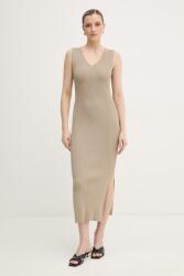 Giorgio Armani testhezálló viszkóz ruha - bézs S