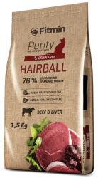 Fitmin cat Purity Hairball macskaeledel, 1.5kg, marhahúsos (8595237013586)