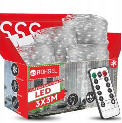 Led Light Függöny 3x3M Ablakra Led Fényfüzér X300 Karácsonyi Karácsonyfa Füzér (2274)