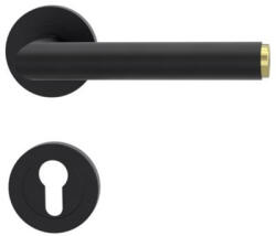 Griffwerk LUCIA select grafitfekete sárgaréz dekorral körrozettás PZ