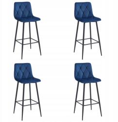  Hoker Nado, sötétkék bársony, fekete lábak, 104cm magasság, 76cm ülésmagasság, 120kg teherbírás (5903332073849)