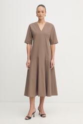 MM by Max Mara kiszélesedő ruha pamut PANINO - barna 38