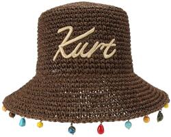 Kurt Geiger London női szalmakalap Kurt Raffia Bucket Hat - barna Univerzális méret
