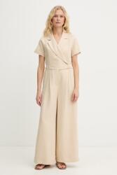 Weekend Max Mara átlapolós női lenvászon OBLATO - bézs 40