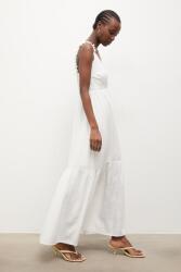 ANSWEAR nyári lenvászon ruha - fehér M