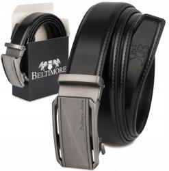 Beltimore Öv Férfi Bőr Nadrág Öltöny Csat Automata Bőr Fekete (Pasek skórzany A51black_130)
