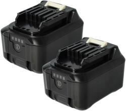 VHBW 2 db helyettesítő akkumulátor - Makita 197396-9, 197390-1, 197402, 197394-3 Electric Power Tool - 5000 mAh, 12 V, Li-Ion