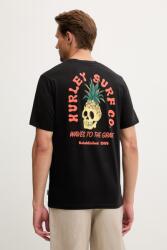 Hurley t-shirt férfi pamut - fekete XL
