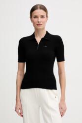 Lacoste póló női viszkózzal - fekete 38