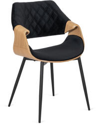  DAKOTA bársony szék fekete / arany tölgy színben (ME-DAKOTA-CZ-D-V-K)