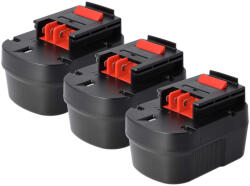 VHBW Elektromos szerszám akkumulátor A12, A12EX - 1500 mAh 12 V NiMH