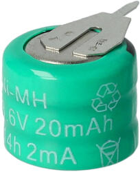 VHBW Gombelem Akkumulátor 3/V15H 2 Pin - 20 mAh 3, 6 V NiMH