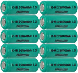 VHBW Akkumulátor cellák 2/3AAA helyettesítésére - 400 mAh 1, 2 V NiMH