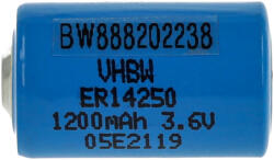 VHBW 1/2AA Akkumulátor 1770-XZ, 3B26, 418-0076, 60-0576-100 - 1200 mAh 3, 6 V Li-SOCl2 - elektrohungary - 4 700 Ft