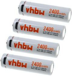 VHBW AAA Mikro Akkumulátor - 650 mAh 1, 5 V Li-Ion + Micro-USB csatlakozás - elektrohungary - 14 800 Ft