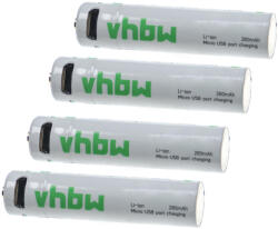 VHBW AAA Mikro Akkumulátor - 280 mAh 1, 5 V Li-Ion + Micro-USB csatlakozás - elektrohungary - 7 100 Ft