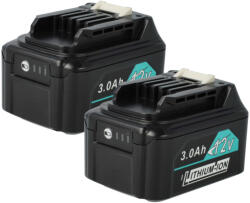 VHBW 2 db helyettesítő akkumulátor - Makita 197396-9, 197402-0, 197390-1, 197394-3 Electric Power Tool - 3000 mAh, 12 V, Li-Ion