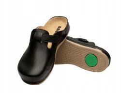 Berkemann Férfi Flip-flop Papucs Leon Fekete 707M Bőr Csat (707M)