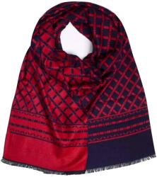 Agrafka Férfi sál rojtos mintákkal Elegáns (Piros) (5904824743622)