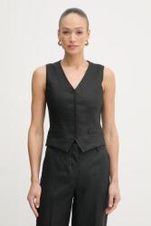 Weekend Max Mara egysoros női vászon mellény PACE - fekete 38