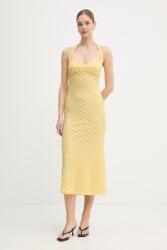 Bardot ruha pamuttal - sárga XL