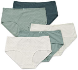 Tchibo - 5 női magas derekú alsó - nő - méret XXL 52/54 - fehér/pöttyös