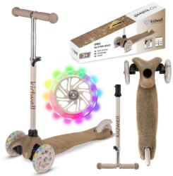 Kidwell UNO LED Glitter Gold háromkerekű gyerekroller LED kerekekkel
