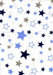 Flanel mintás pelenka 60x80 cm - csillagok kék-szürke