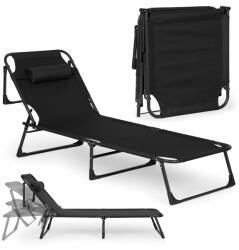 Multistore Kerti napozóágy horgász napozóágy összecsukható párnával fekete MultiGarden (GBFB-3FW66)