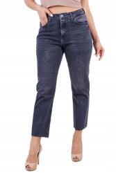 Topshop Fekete Mom Jeans Farmer Nyers Alsó Résszel 7/8 34/32 Jpb