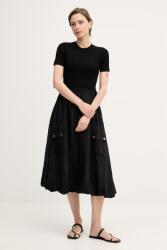 DKNY puffos viszkóz ruha - fekete M