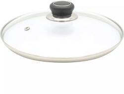 Karl Krüger Gastro Capac din sticlă cu mâner din plastic și margine din oțel inoxidabil, diametru: 240 mm