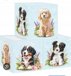  3x Összecsukható Játékdobozok 30x30 Textil Kosarak Rendszerező Minták (3x PUDEŁKA NA ZABAWKI SKŁADANE gra)