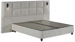 ABC Bedding Elysium Prime okos kárpitozott ágyneműtartós ágy - krém színű, beépített világítás, széles fejvég 180x200