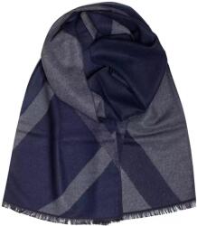 Agrafka Férfi sál rojtos mintákkal Elegáns (sötétkék) (5904824743905)