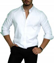  Elegáns Klasszikus Férfi Ing Sima Fehér 3XL