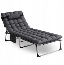 Mebel Elite Kerti napozóágy Turista Összecsukható napozóágy Ágy Szürke Venus (plażowy składany wędkarskie materac do spania)