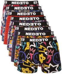 Nedeto 8PACK Férfi boxeralsó Nedeto többszínű (8NBV3) 4XL - nedeto